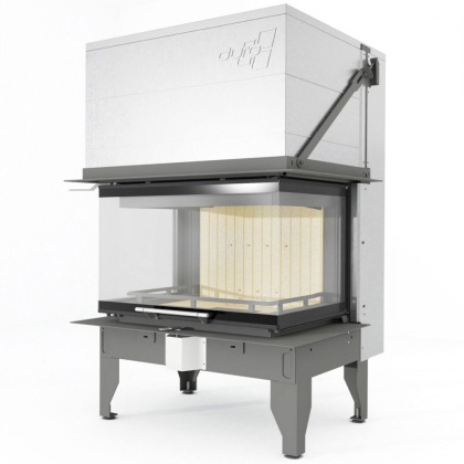 Semineu UNIFLAM 16 KW EVO 3 geamuri  cu usa ridicare verticala si aer exterior