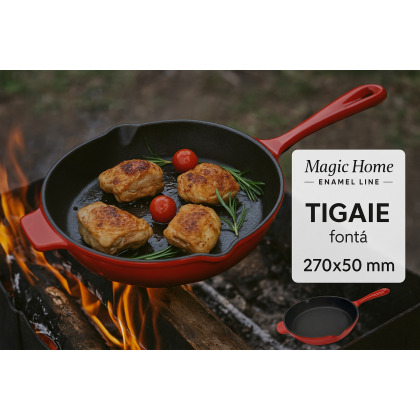 Tigaie MagicHome Enamel Line, fonta, 270x50 mm