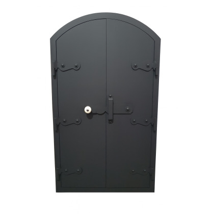 Ușă afumatoare/ cuptor mare 800x500 mm – Oțel 3 mm, vopsită negru termorezistent